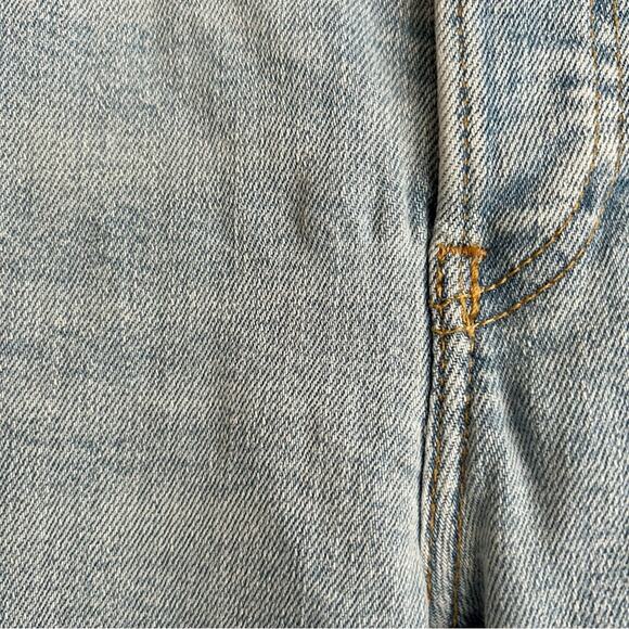 RE/DONE 70’s Stove Pipe high rise straight leg crop jean in light wash sz 32 - Picture 11 of 11